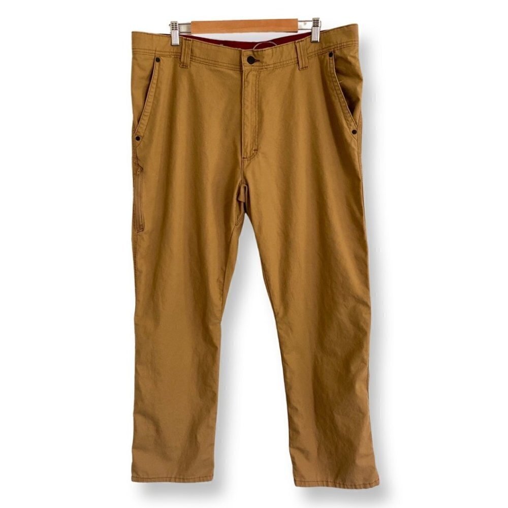 Wrangler Men's Straight Fit Brown Pants Size 40x30 Hiking Outdoors